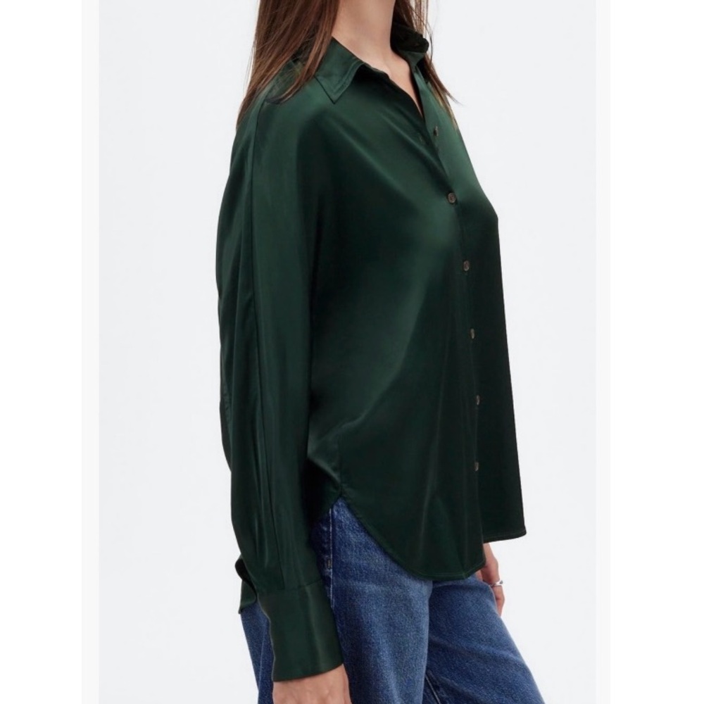 Madewell Dark Green Button Down Shirt